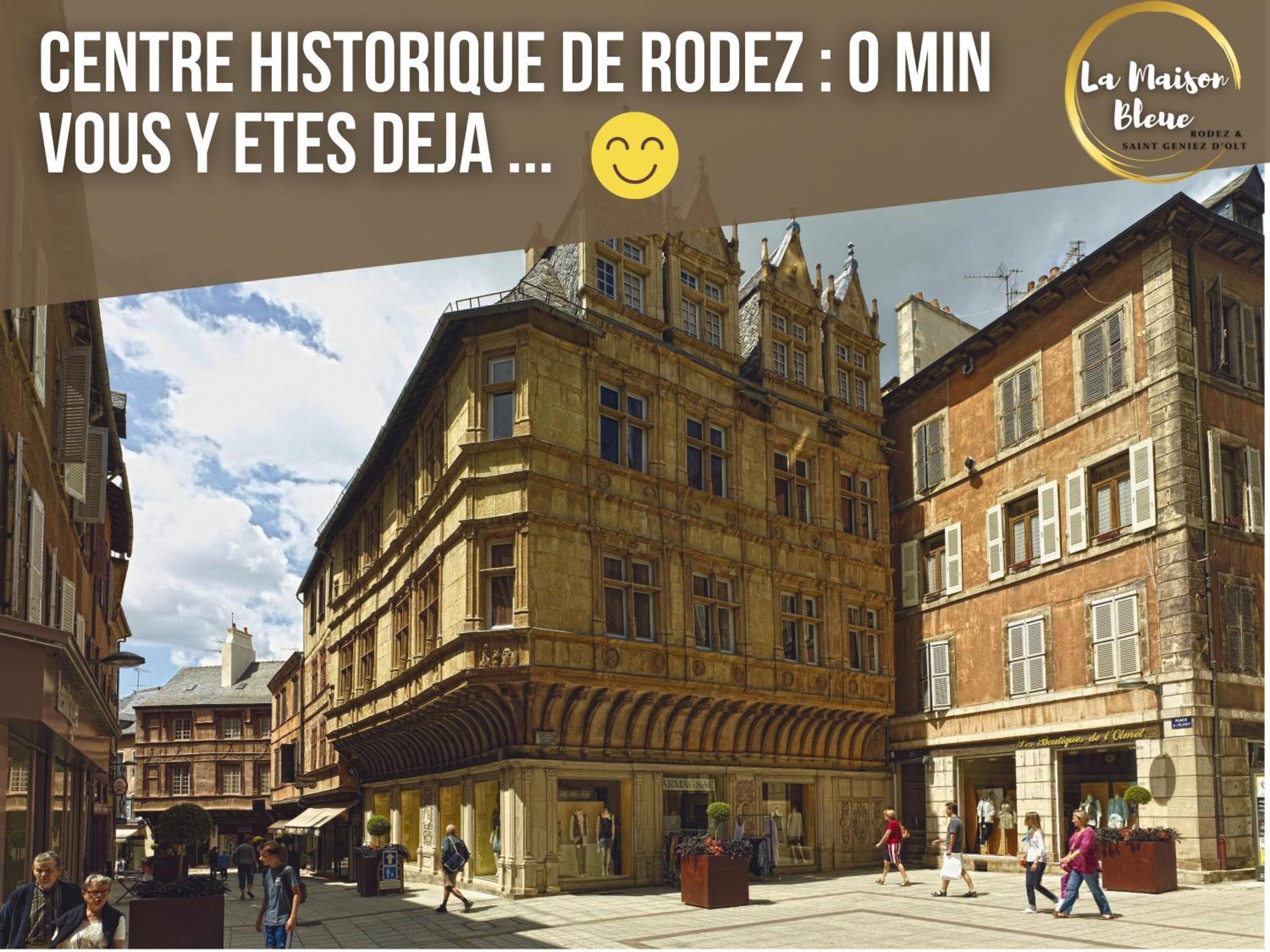 La Maison Bleue, Un Emplacement De Choix A Rodez Bagian luar foto